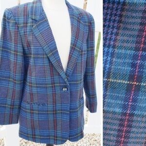 Savannah vintage blue boyfriend blazer size 12P